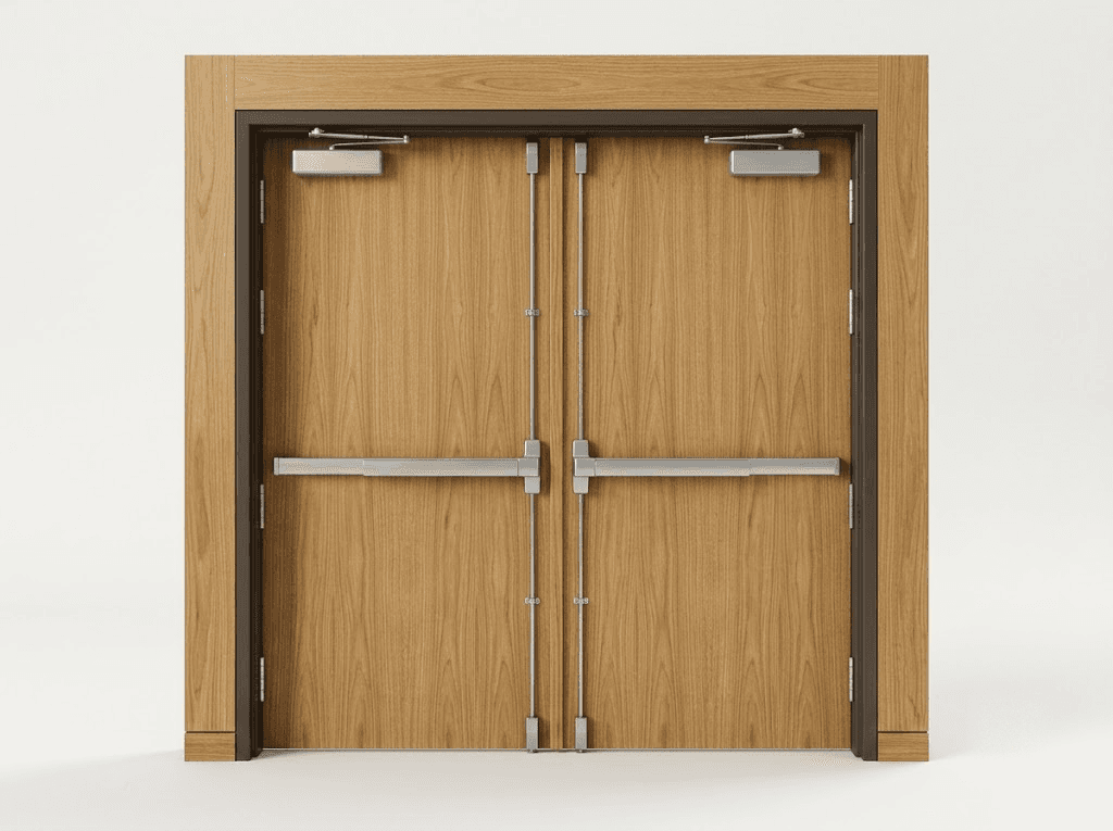 Double Leaf Wooden Fire Doors